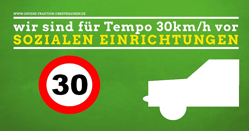 Grünen Fraktion Obertshausen für Tempo 30km/h vor sozialen Einrichtungen