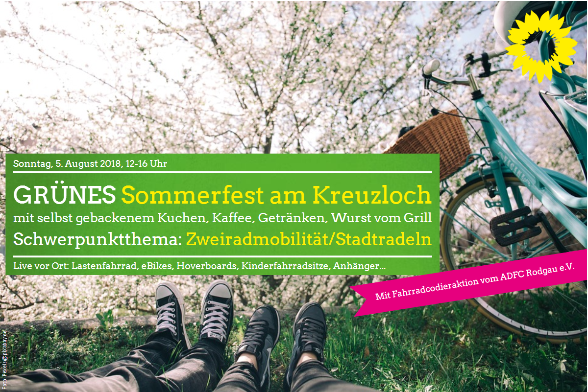 Einladung zum GRÜNEN Sommerfest am Kreuzloch