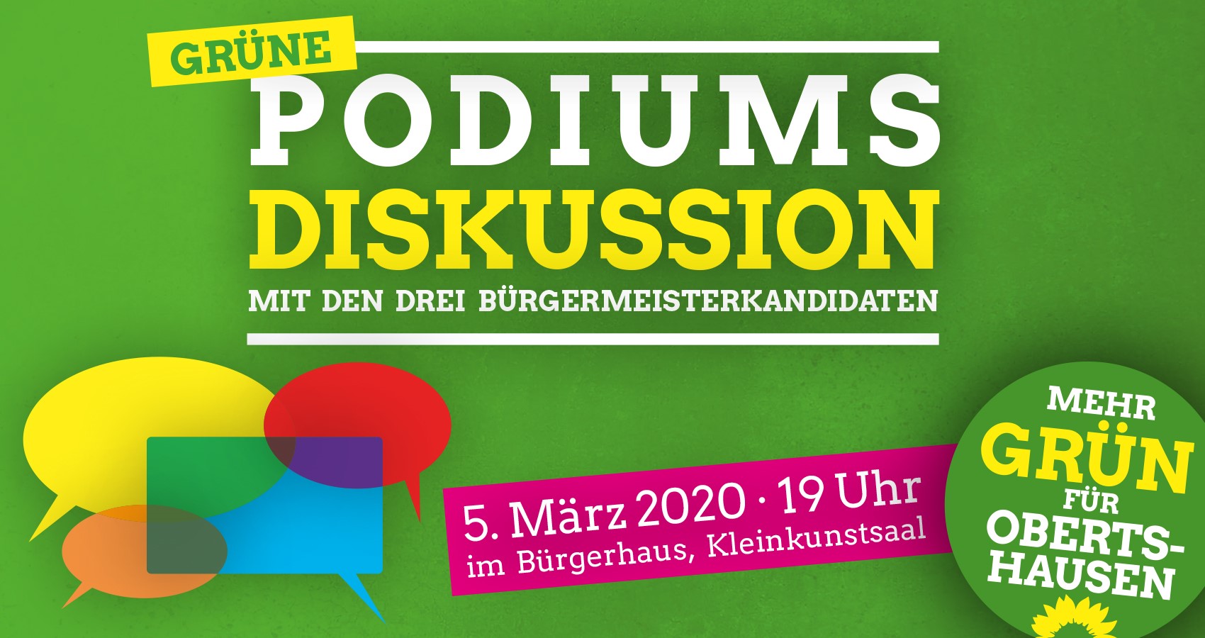 GRÜNE Podiumsdiskussion zur Bürgermeisterwahl