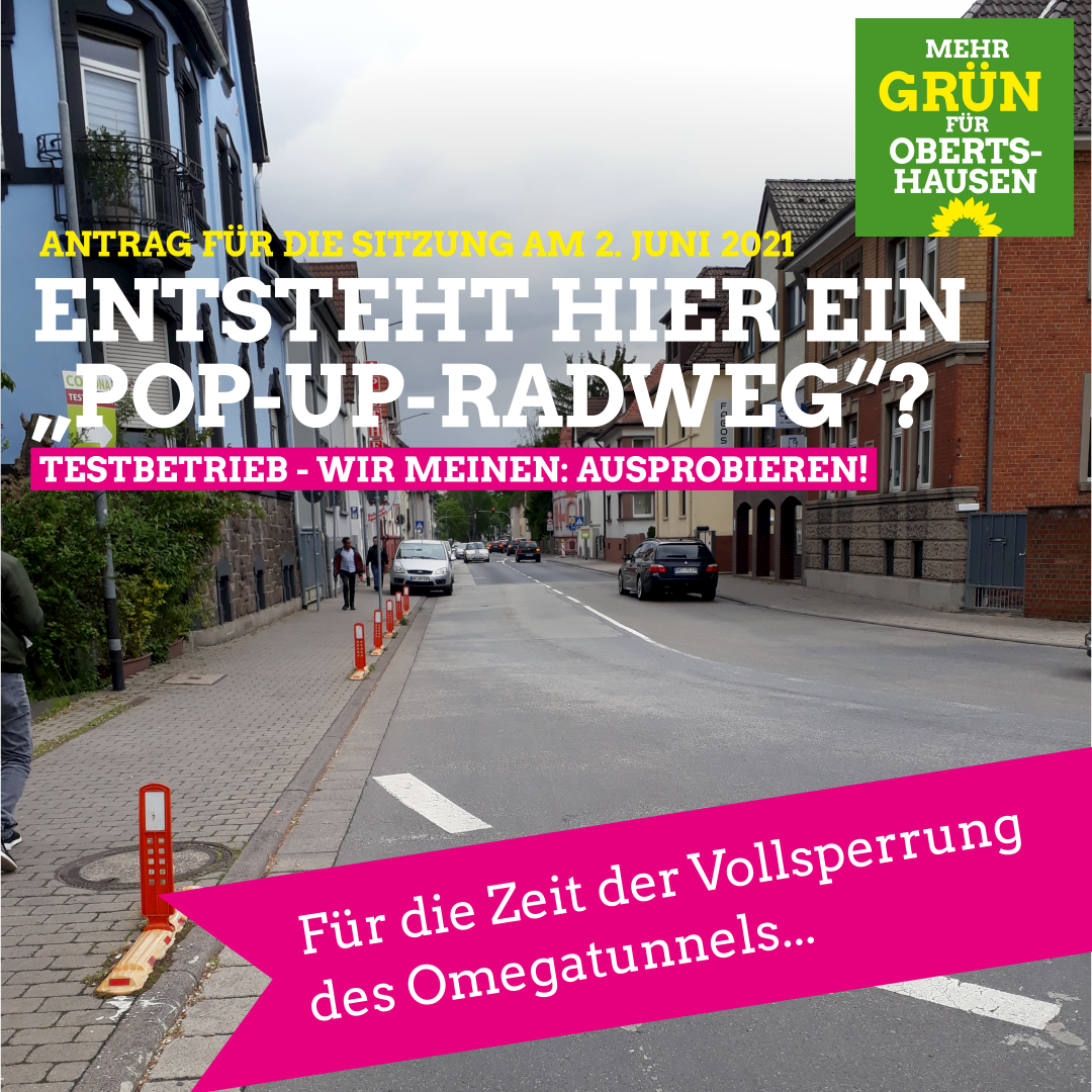 Antrag für Testbetrieb „Pop-up-Radweg auf der Bahnhofstraße“