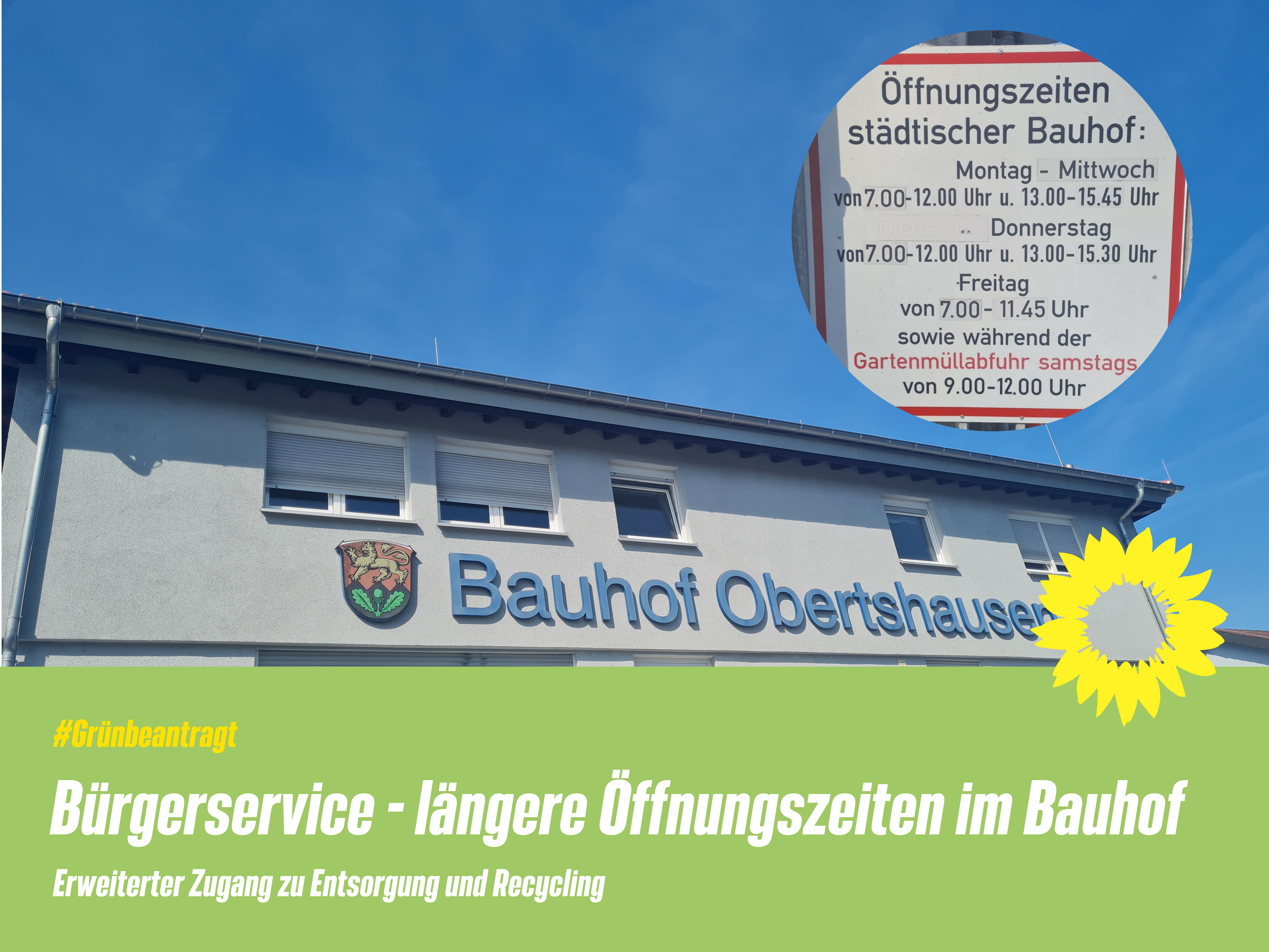 Längere Öffnungszeiten des Bauhofs