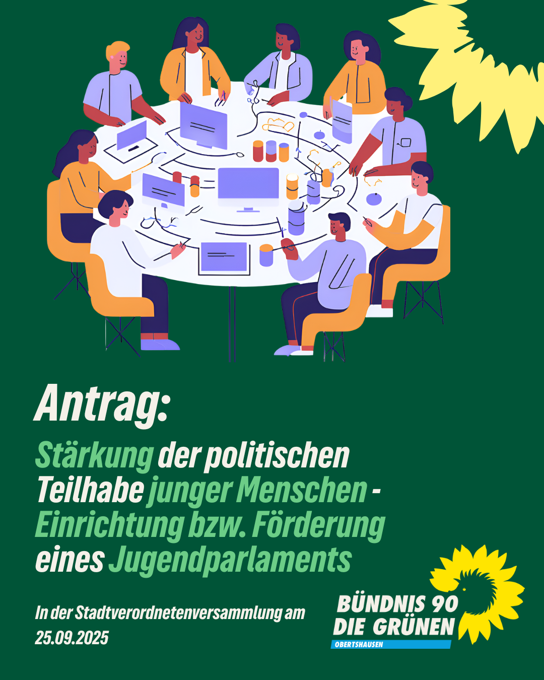 Antrag: Stärkung der politischen Teilhabe junger Menschen – Einrichtung bzw. Förderung eines Jugendparlaments